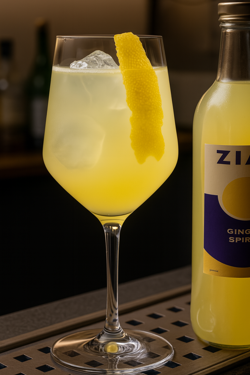 Zalud Recipes – Ginger Spritz cocktail