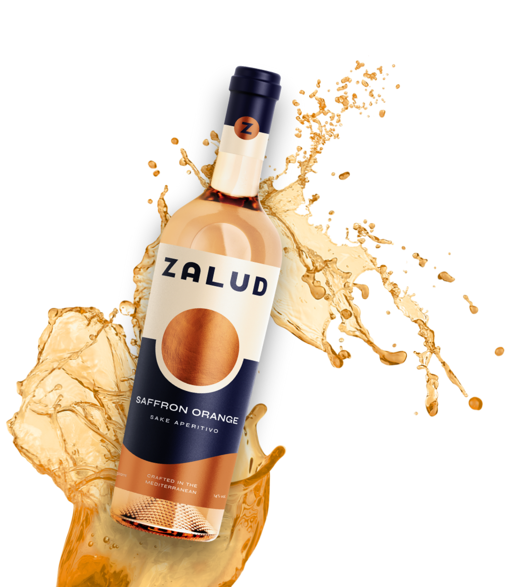 Zalud Saffron Orange Sake – Premium Aperitif Bottle
