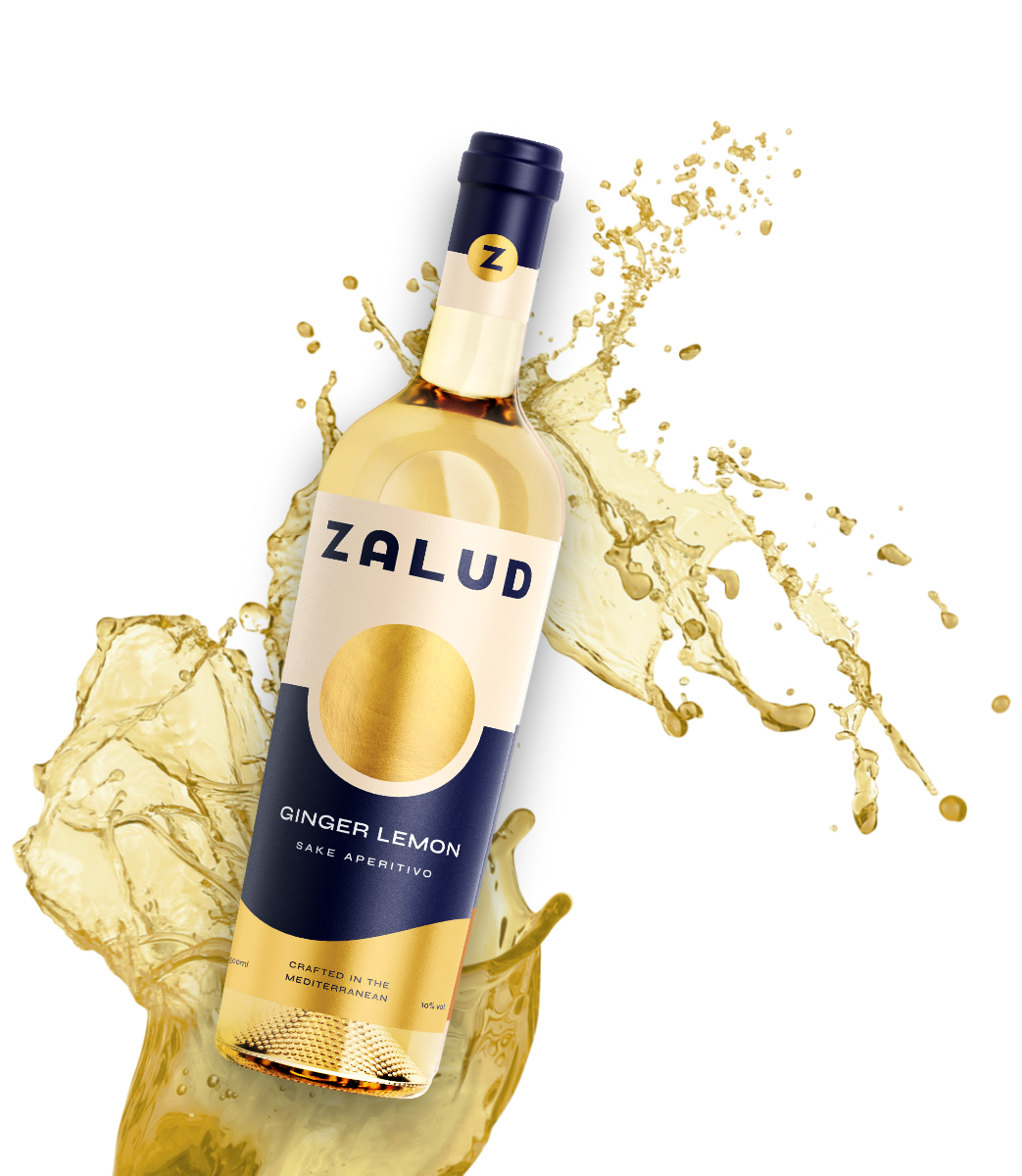 Zalud Ginger Lemon Sake – Premium Aperitif Bottle