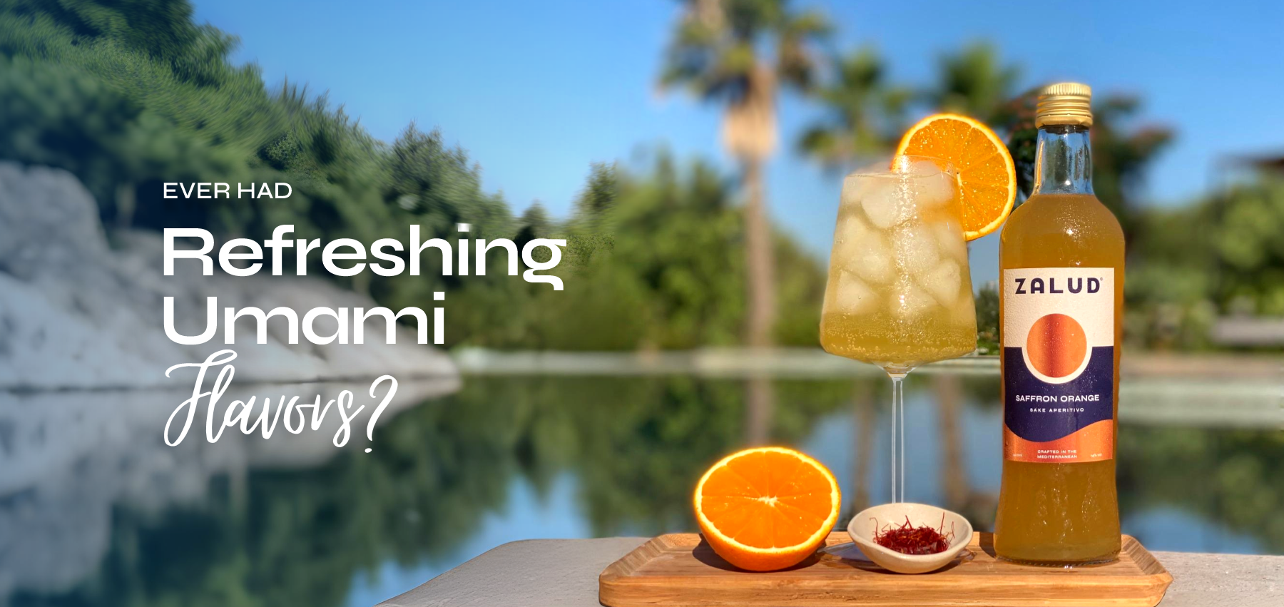 Zalud Saffron Orange Sake aperitif bottle